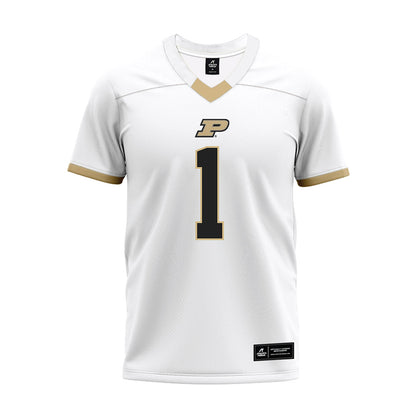 Purdue - NCAA Football : LeonTre Bradford - White Premium Football Jersey-0