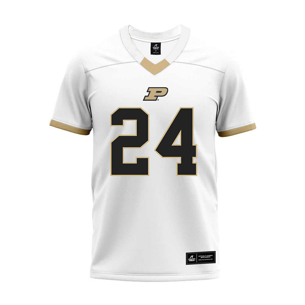 Purdue - NCAA Football : Malachi Thomas - White Premium Football Jersey-0