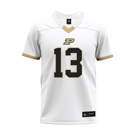 Purdue - NCAA Football : Koy Beasley - White Premium Football Jersey