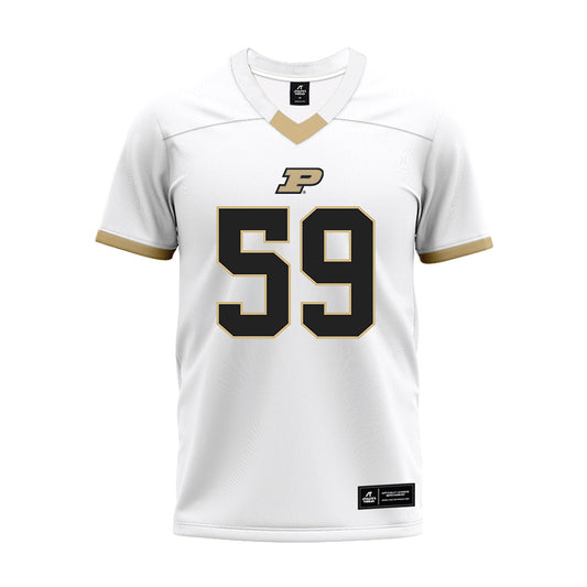 Purdue - NCAA Football : Justin Schmidt - White Premium Football Jersey-0