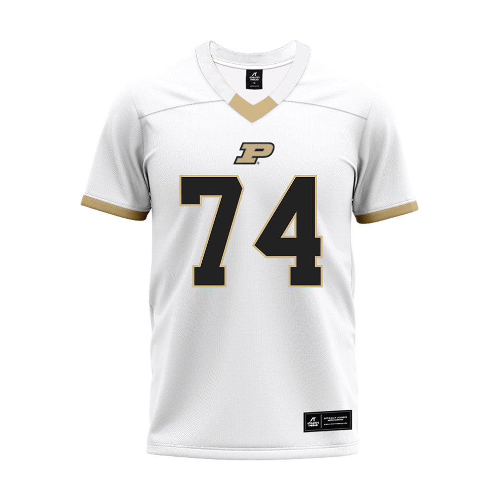 Purdue - NCAA Football : Jalen St John - White Premium Football Jersey-0