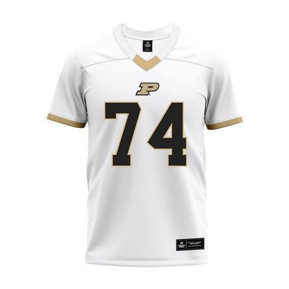 Purdue - NCAA Football : Jalen St John - White Premium Football Jersey-0