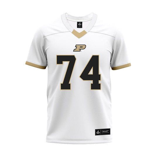Purdue - NCAA Football : Jalen St John - White Premium Football Jersey-0