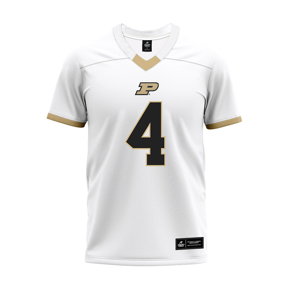 Purdue - NCAA Football : Hudauri Hines - White Premium Football Jersey-0