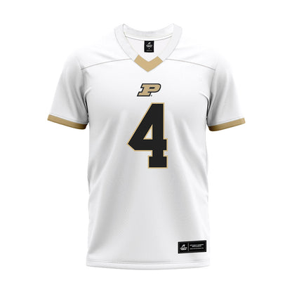 Purdue - NCAA Football : Hudauri Hines - White Premium Football Jersey-0