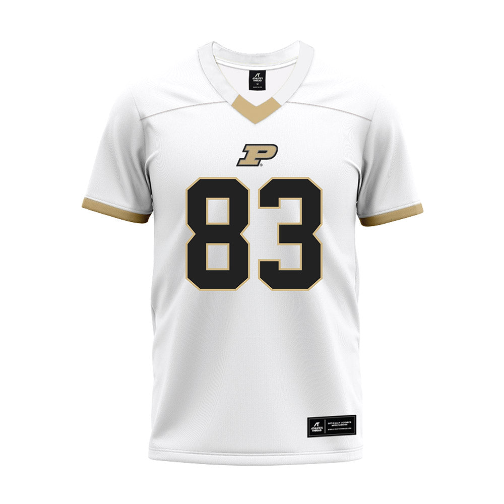 Purdue - NCAA Football : Andrew Adkison - White Premium Football Jersey