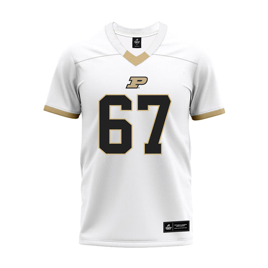 Purdue - NCAA Football : Drew Woodruff - White Premium Football Jersey