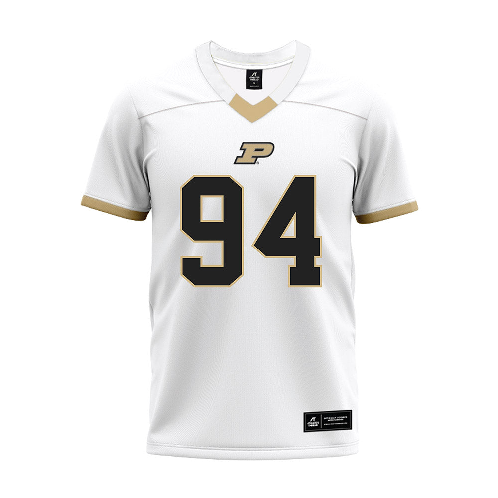 Purdue - NCAA Football : Elijah Taylor - White Premium Football Jersey