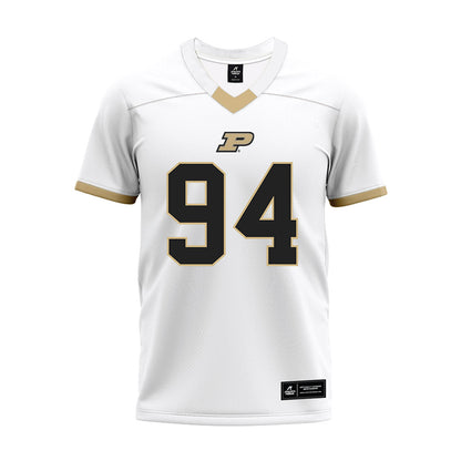 Purdue - NCAA Football : Elijah Taylor - White Premium Football Jersey