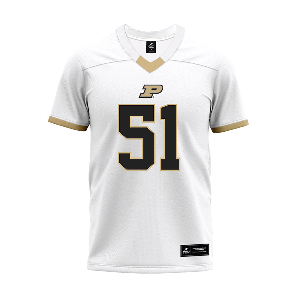 Purdue - NCAA Football : Landon Drennan - White Premium Football Jersey