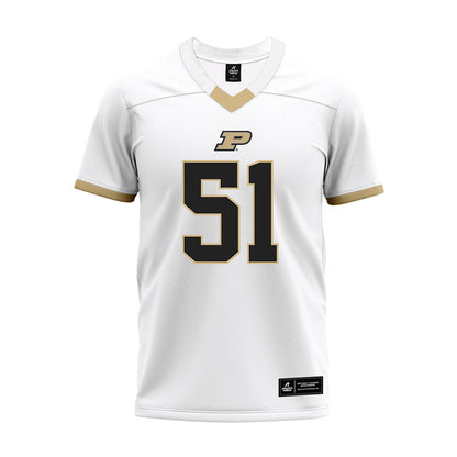 Purdue - NCAA Football : Landon Drennan - White Premium Football Jersey