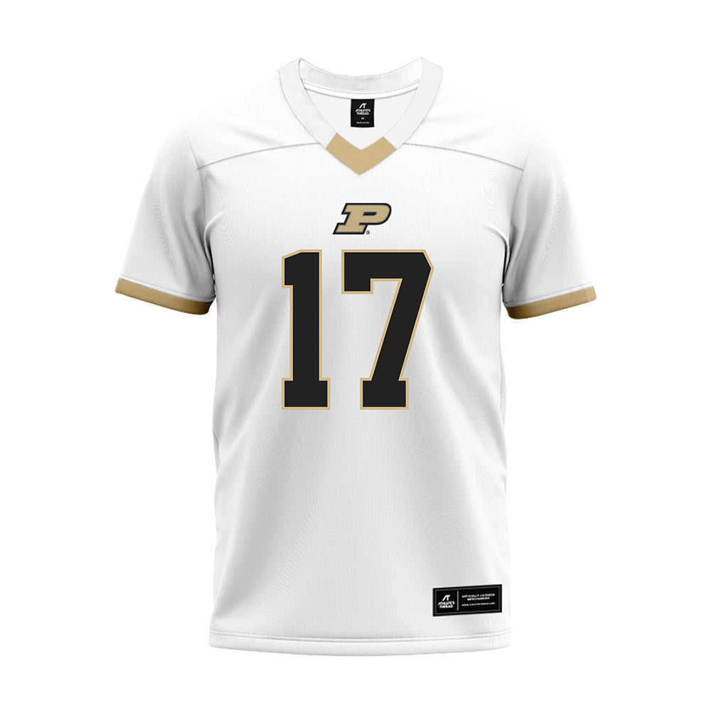 Purdue - NCAA Football : Traveon Wright - White Premium Football Jersey-0