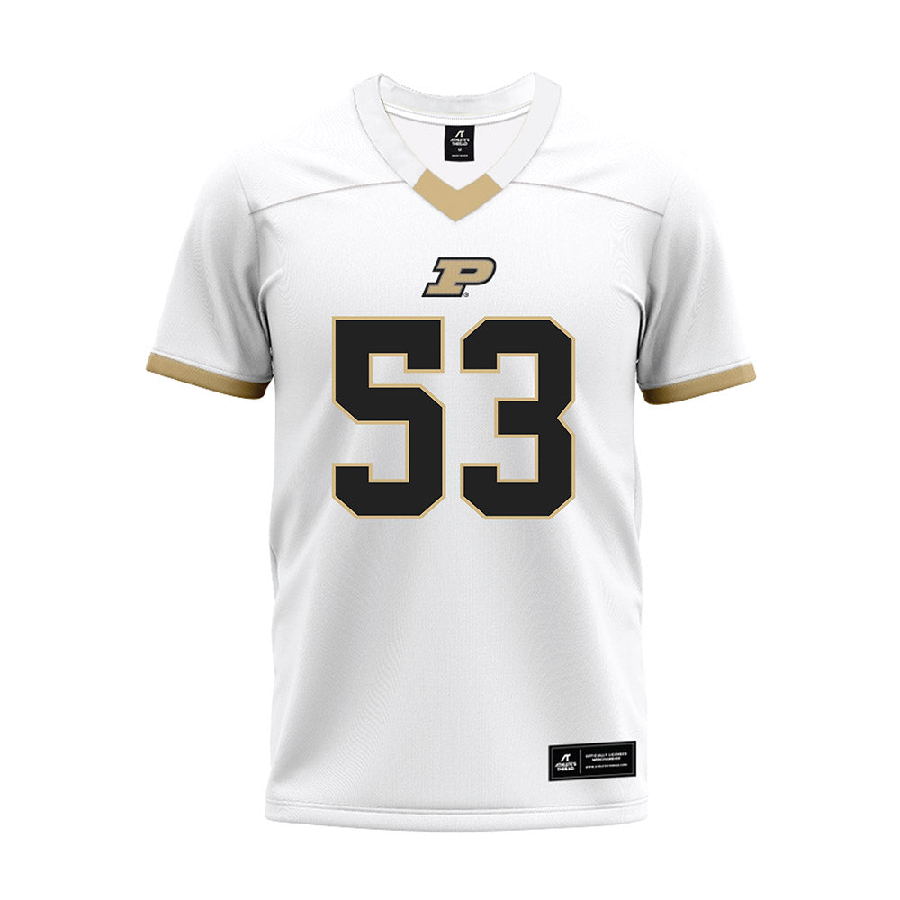 Purdue - NCAA Football : Joshua Burney - White Premium Football Jersey-0