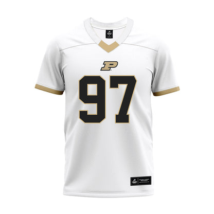 Purdue - NCAA Football : Jamarrion Harkless - White Premium Football Jersey