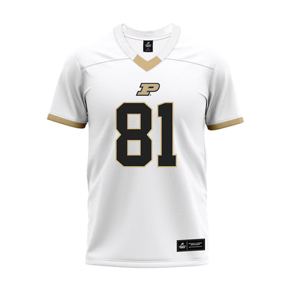 Purdue - NCAA Football : George Burhenn - White Premium Football Jersey