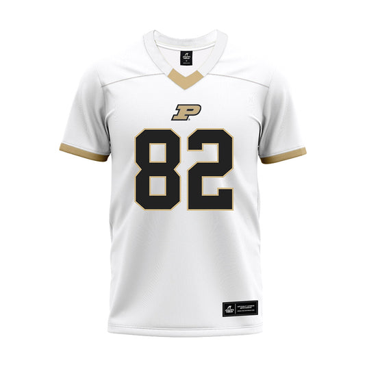 Purdue - NCAA Football : Drew Biber - White Premium Football Jersey