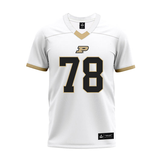 Purdue - NCAA Football : Bakyne Coly - White Premium Football Jersey