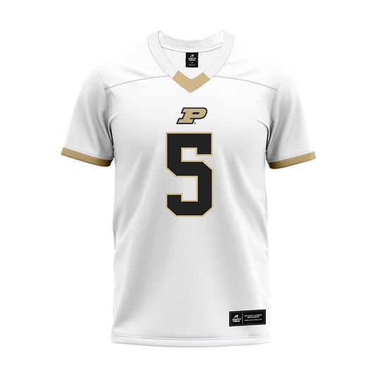 Purdue - NCAA Football : Luke Williams - White Premium Football Jersey