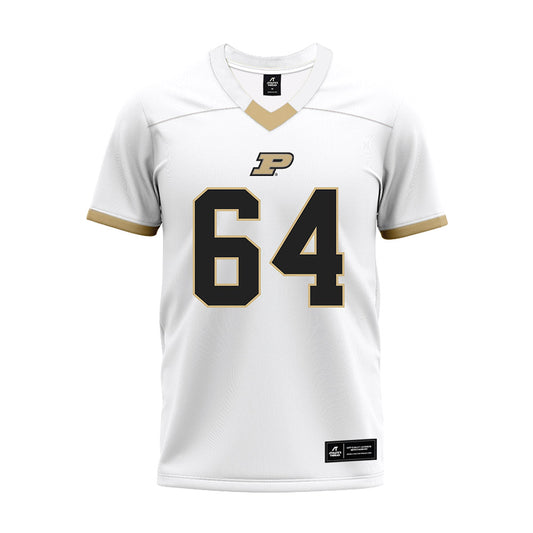 Purdue - NCAA Football : Austin Johnson - White Premium Football Jersey