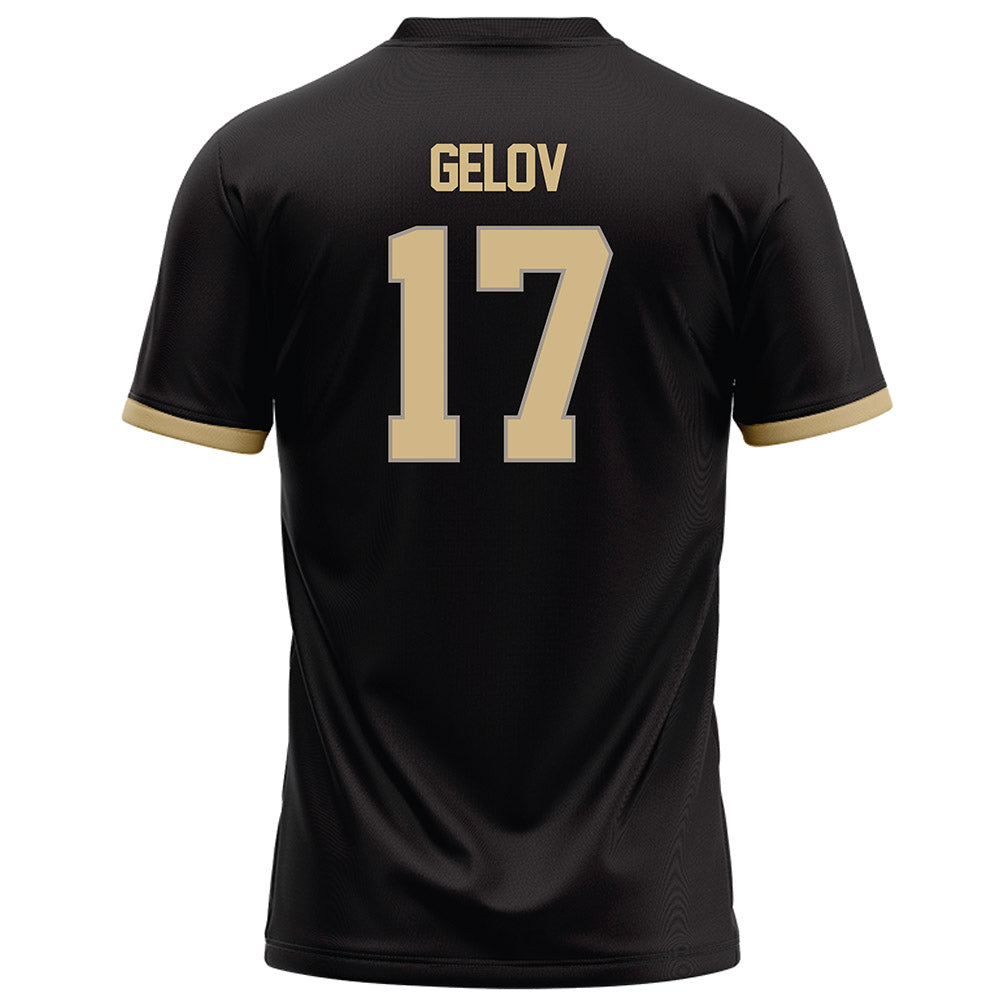 Purdue - NCAA Football : Christian Gelov - Black Football Jersey