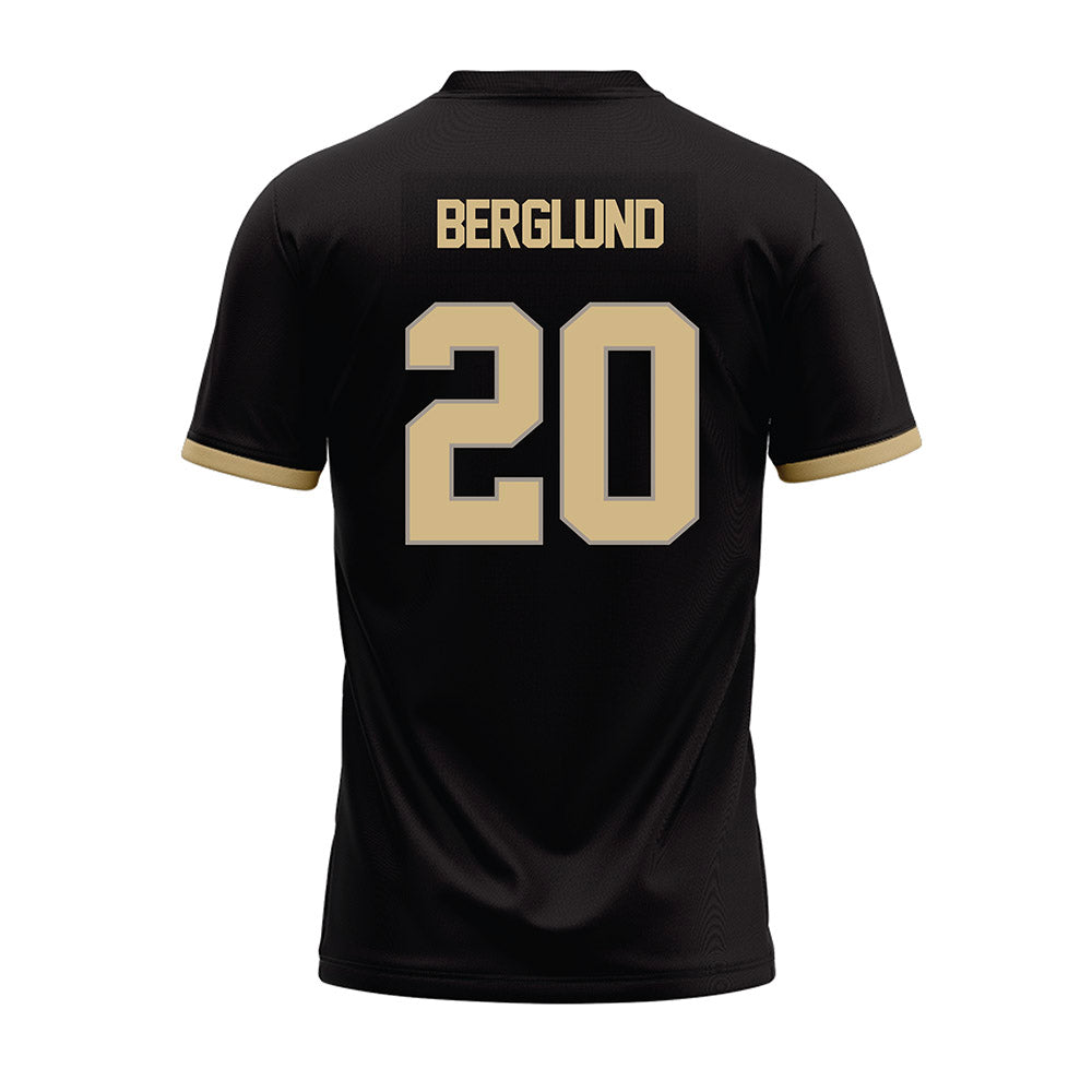 Purdue - NCAA Football : Winston Berglund - Black Football Jersey