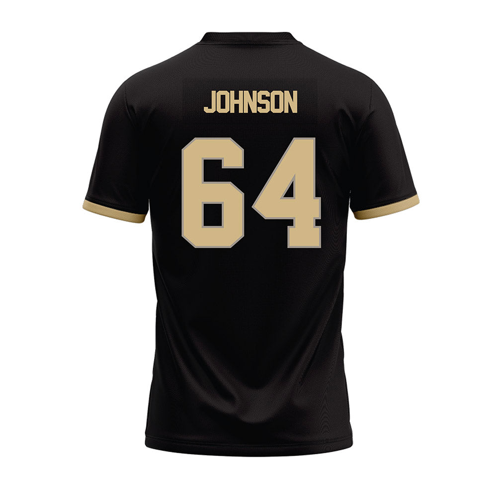 Purdue - NCAA Football : Austin Johnson - Black Football Jersey