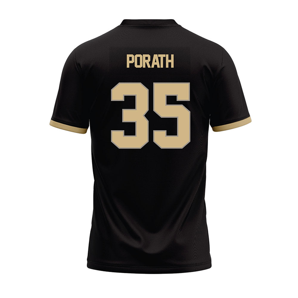 Purdue - NCAA Football : Spencer Porath - Black Football Jersey