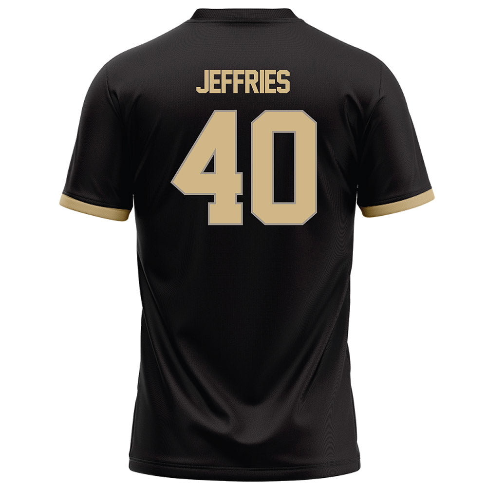 Purdue - NCAA Football : Ian Jeffries - Black Football Jersey-1
