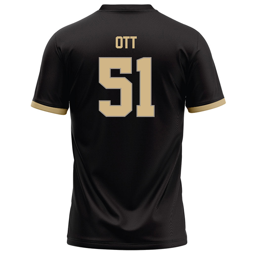 Purdue - NCAA Football : Jaxon Ott - Black Football Jersey-1