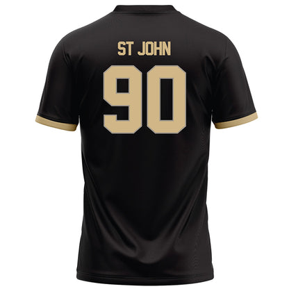Purdue - NCAA Football : Elijah St John - Black Football Jersey-1