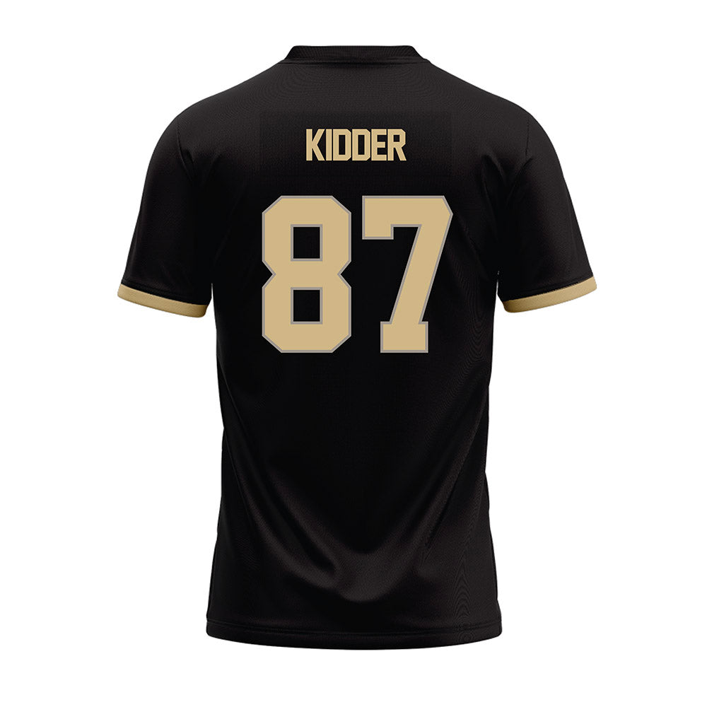 Purdue - NCAA Football : Adam Kidder - Black Football Jersey