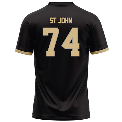 Purdue - NCAA Football : Jalen St John - Black Football Jersey-1