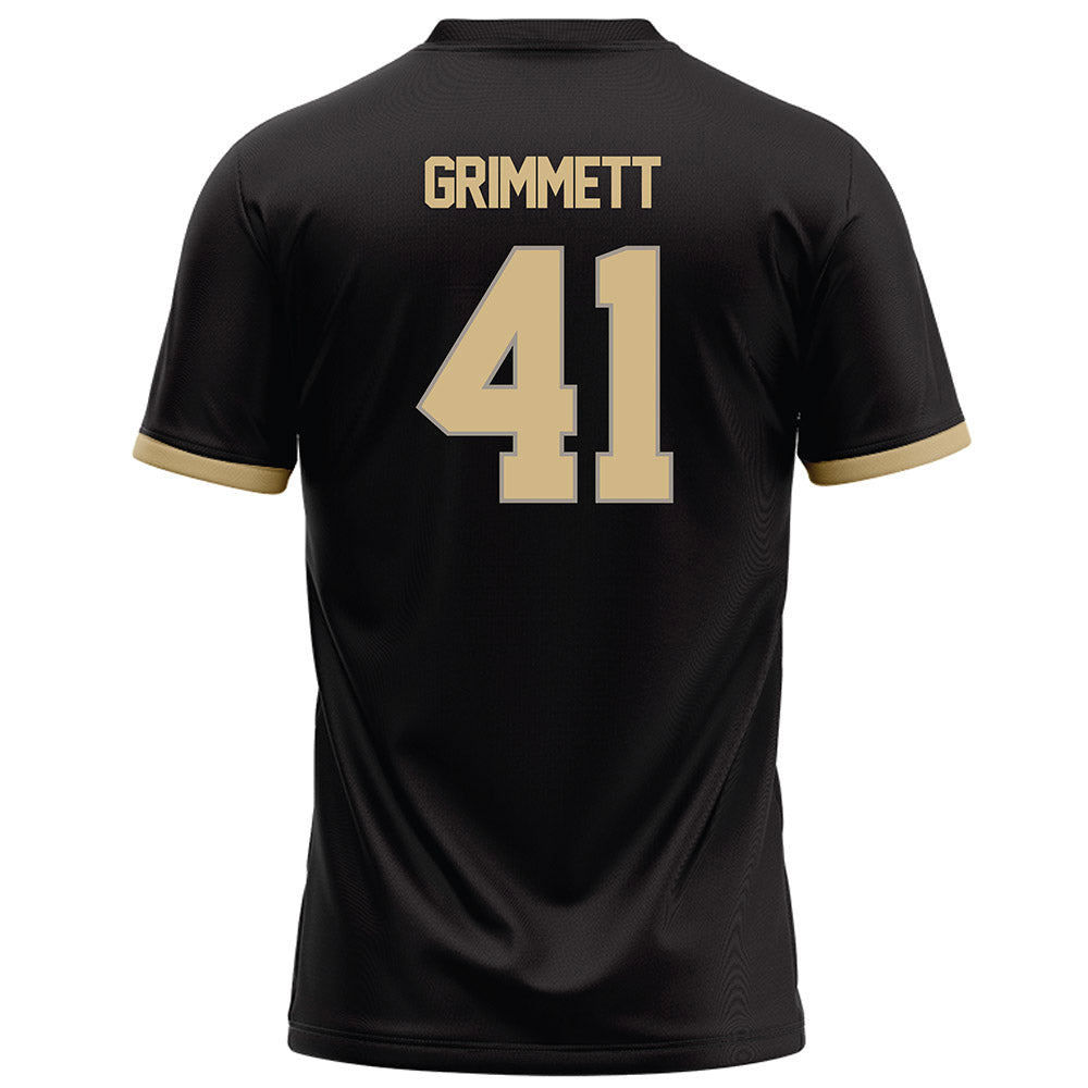 Purdue - NCAA Football : Jon Grimmett - Black Football Jersey-1