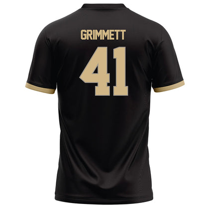 Purdue - NCAA Football : Jon Grimmett - Black Football Jersey-1
