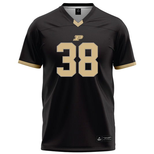 Purdue - NCAA Football : Jack McCallister - Black Football Jersey-0