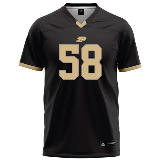 Purdue - NCAA Football : Hank Purvis - Black Football Jersey-0