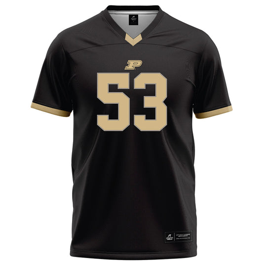 Purdue - NCAA Football : Joshua Burney - Black Football Jersey-0