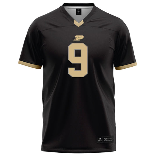 Purdue - NCAA Football : jalil hall - Black Football Jersey-0