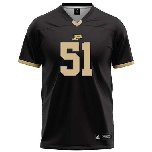 Purdue - NCAA Football : Jaxon Ott - Black Football Jersey-0