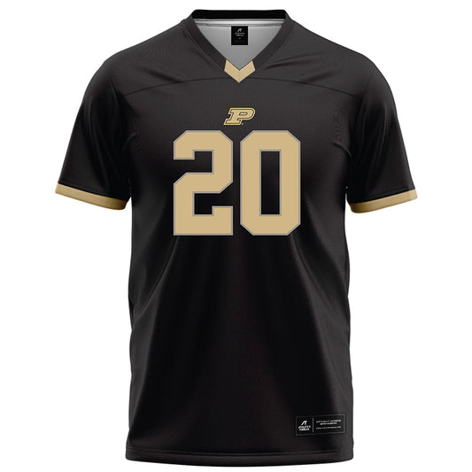 Purdue - NCAA Football : Jaron Thomas - Black Football Jersey-0
