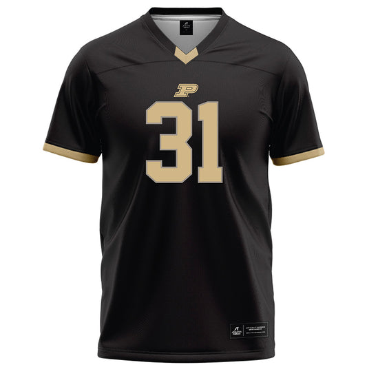 Purdue - NCAA Football : Finn Goodman - Black Football Jersey-0