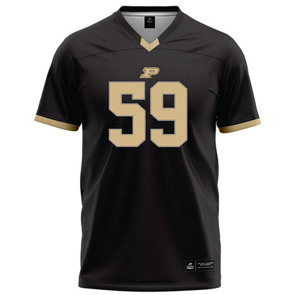 Purdue - NCAA Football : Justin Schmidt - Black Football Jersey-0