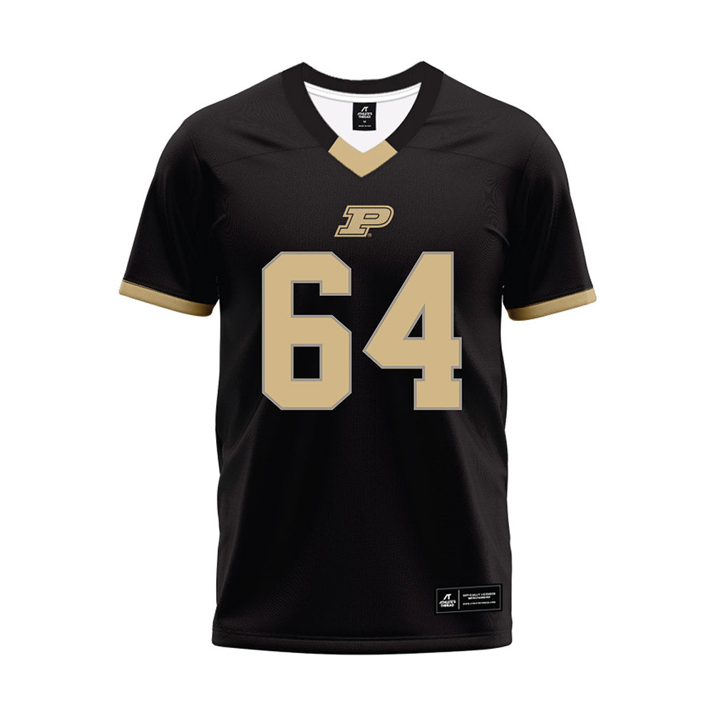 Purdue - NCAA Football : Austin Johnson - Black Football Jersey