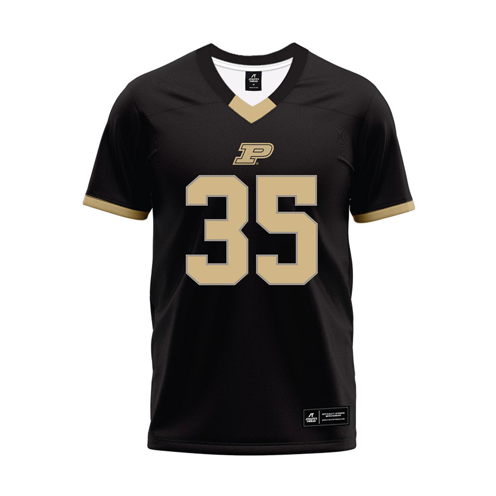 Purdue - NCAA Football : Spencer Porath - Black Football Jersey