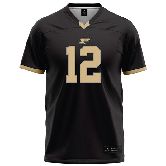 Purdue - NCAA Football : Ryan Turner - Black Football Jersey-0