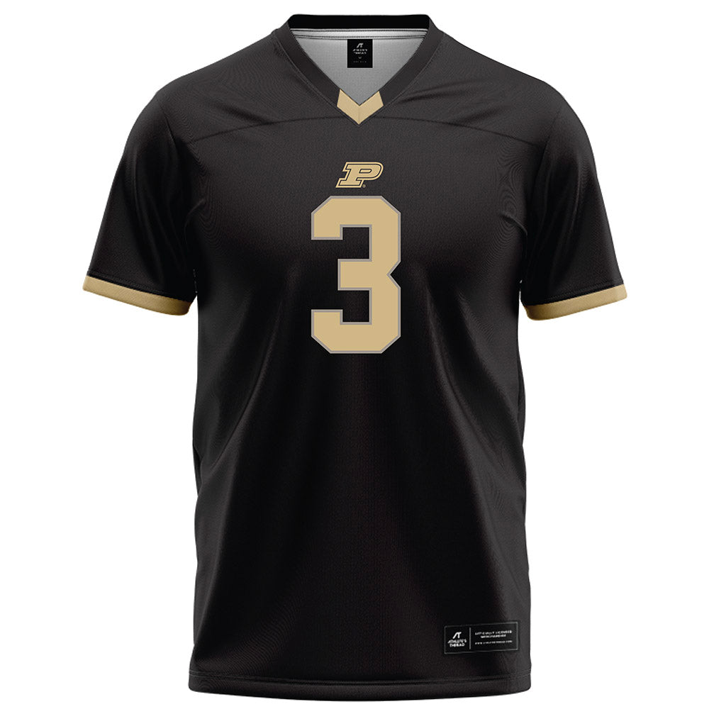 Purdue - NCAA Football : Sterling Smith - Black Football Jersey-0