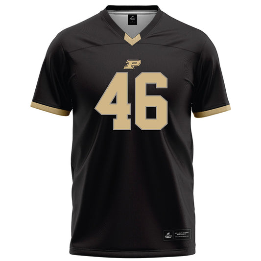 Purdue - NCAA Football : Luke Raab - Black Football Jersey-0