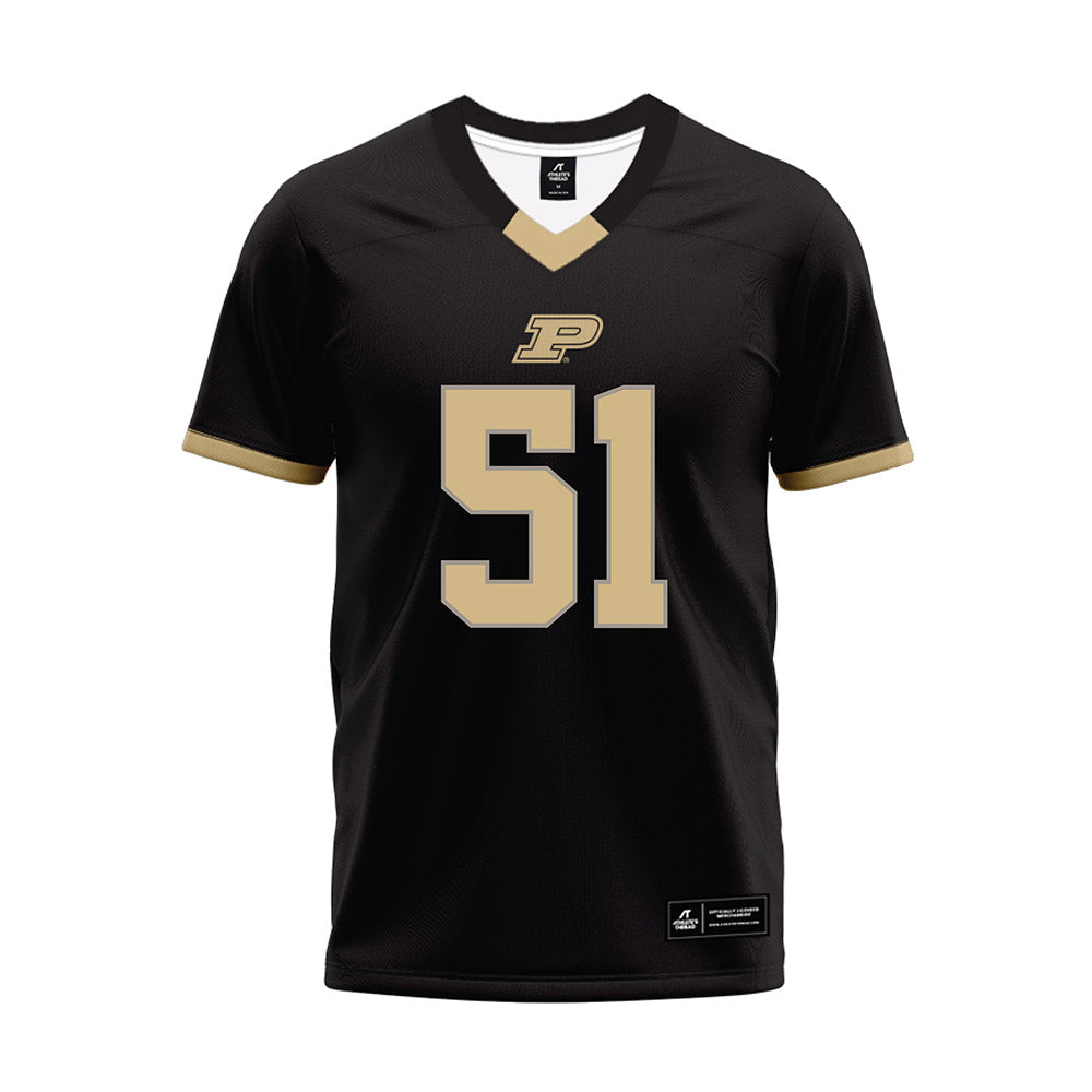 Purdue - NCAA Football : Landon Drennan - Black Football Jersey