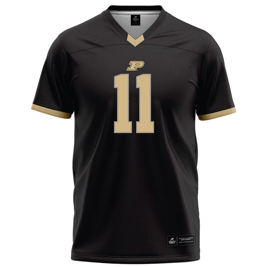 Purdue - NCAA Football : TraMar Harris - Black Football Jersey-0
