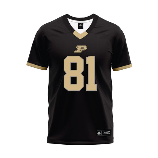 Purdue - NCAA Football : George Burhenn - Black Football Jersey